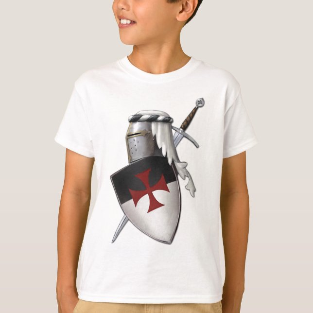 Ritter Templar Schild T-Shirt (Vorderseite)