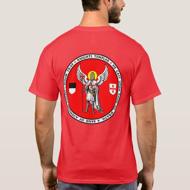 Ritter Templar Wächter-Engels-Siegel-Shirt T-Shirt (Rückseite)
