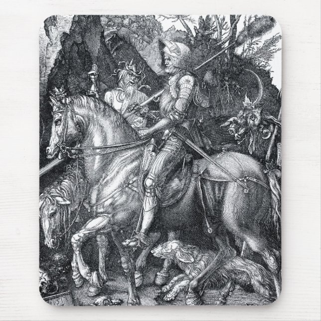 Ritter, Tod und der Teufel - Albrecht Dürer Mousepad (Vorne)