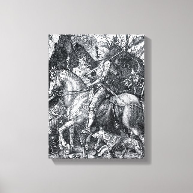 Ritter, Tod und Teufel - Albrecht Dürer Leinwanddruck (Vorderseite)