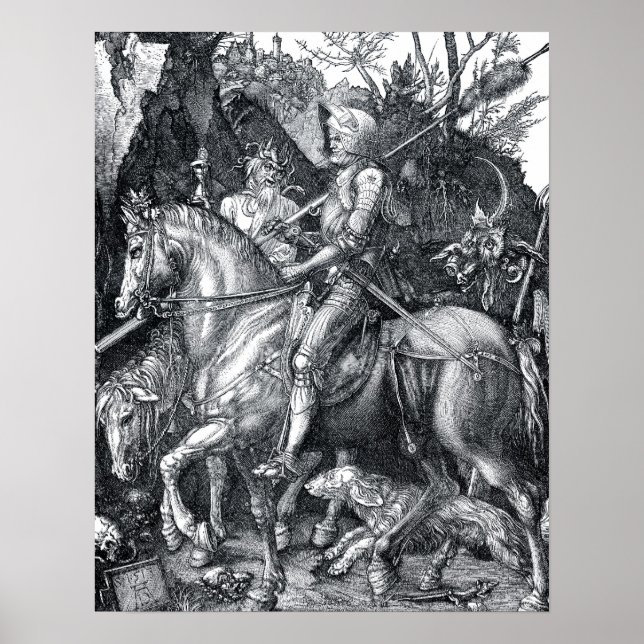 Ritter, Tod und Teufel - Albrecht Dürer Poster (Vorne)