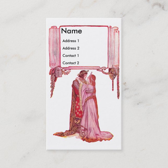 Ritter-umfassendame Love Visitenkarte (Vorderseite)