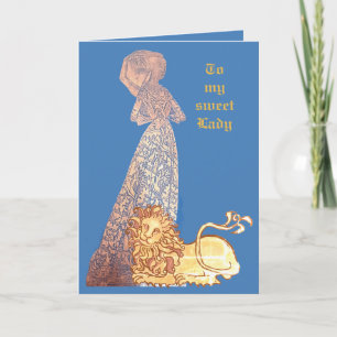 Ritter und Dame für mittelalterliche Liebhaber Karte