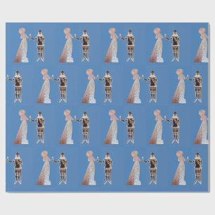 Ritter und Dame Geschenkpapier