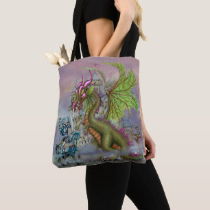 Ritter und Drache Kunst-Tragetasche