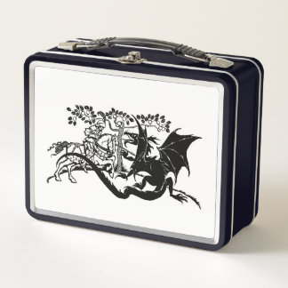 Ritter und Drache Metall-Lunchbox Metall Brotdose