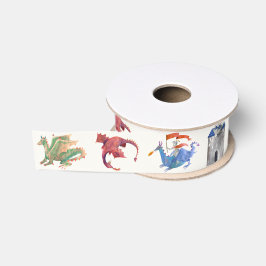 Ritter und Drache Ripsband