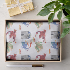 Ritter-und-Drache-Tissue-Geschenkpapier Seidenpapier