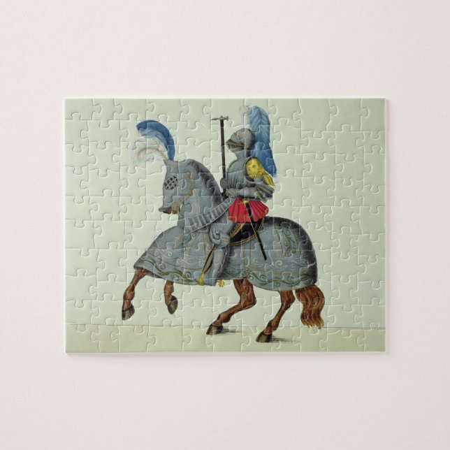 Ritter und Pferd in der Rüstung, Platte von 'einer Puzzle (Horizontal)