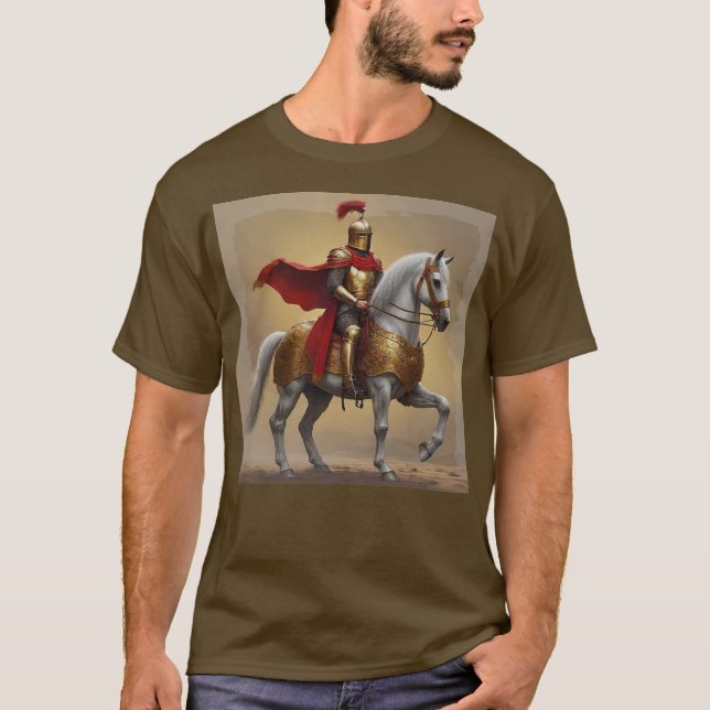 Ritter und Pferd T-Shirt (Vorderseite)