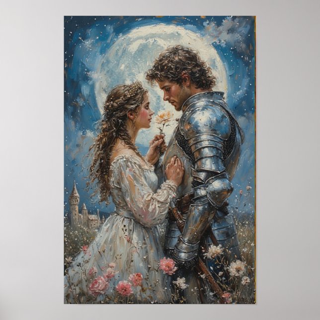 Ritter und Prinzessin Fantasy-Poster Poster (Vorne)