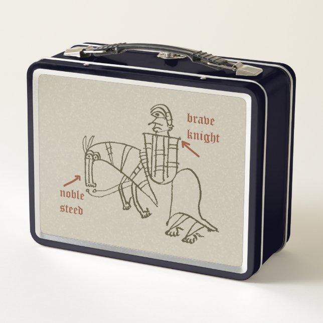 Ritter und Ross Metall-Lunchbox Metall Brotdose (Rückseite)