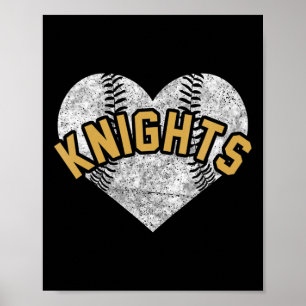 Ritter verkaufen Softll-Shirt High School Team-Mas Poster
