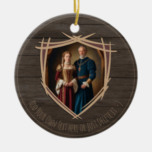 Ritter Wappen Mittelalterlich Altmodisch Vintage Keramik Ornament