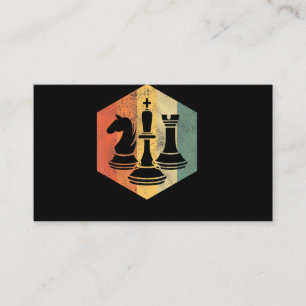 Ritterkönig Schach    farbiges Geschenk Visitenkarte