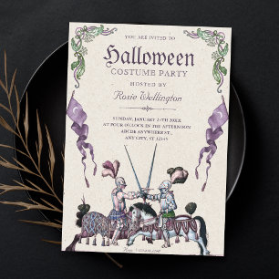Ritterliche mittelalterliche Halloween-Party Einladung