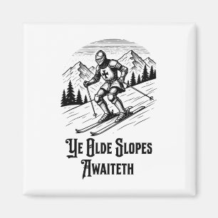 Ritterliches Skishirt für Schneeliebhaber Magnet