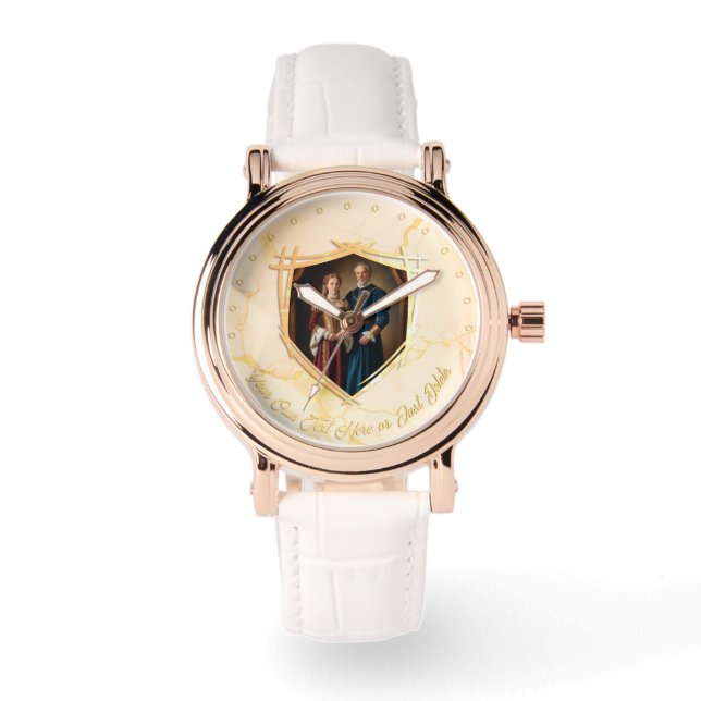 Rittermatte von Waffen Mittelalterliches altmodisc Armbanduhr (Vorderseite)