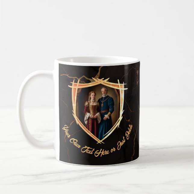 Rittermatte von Waffen Mittelalterliches altmodisc Kaffeetasse (Links)