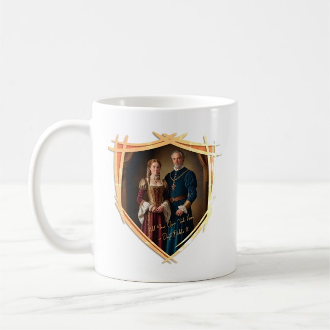 Rittermütze - mittelalterliches Geschenk Kaffeetasse (Links)