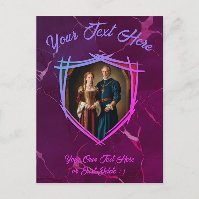 Rittermütze - mittelalterliches Geschenk Postkarte (Vorderseite)