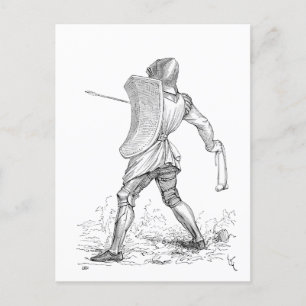 Ritterrüstung im Mittelalter Postkarte