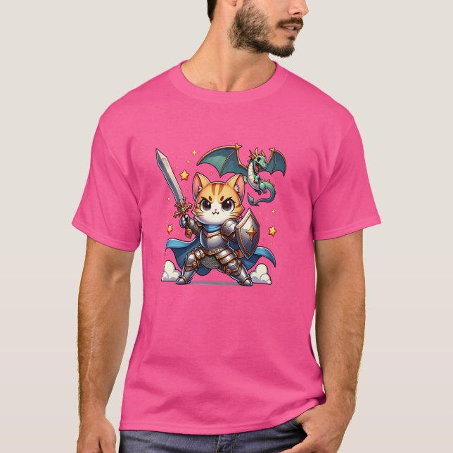 Ritterrüstungsrituale des Katzendrachen Hunter Ren T-Shirt (Vorderseite)