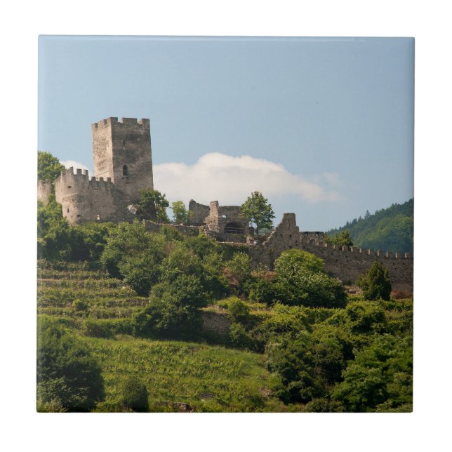 Ritterschloss in Wachau Österreich Fliese (Vorderseite)