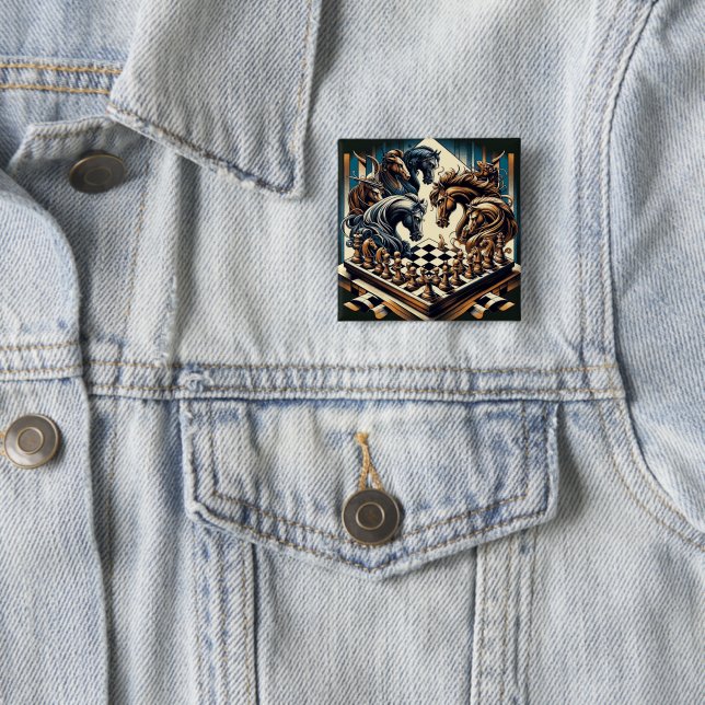 Ritterspiel - Schach trifft Fantasie Button (Beispiel)