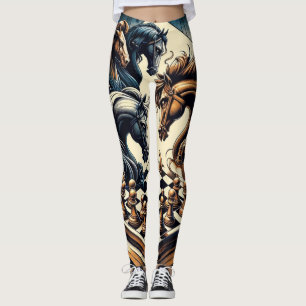 Ritterspiel - Schach trifft Fantasie Leggings