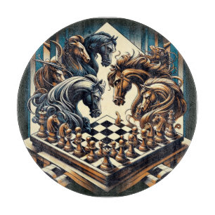 Ritterspiel - Schach trifft Fantasie Schneidebrett