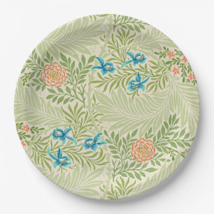 Rittersporn-Muster (von William Morris) Pappteller