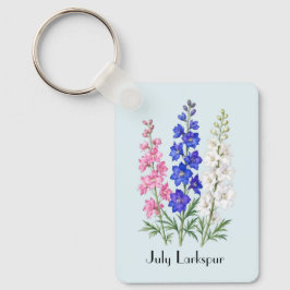 Ritterspornblumen im Juli Schlüsselanhänger