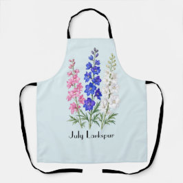 Ritterspornblumen im Juli Schürze