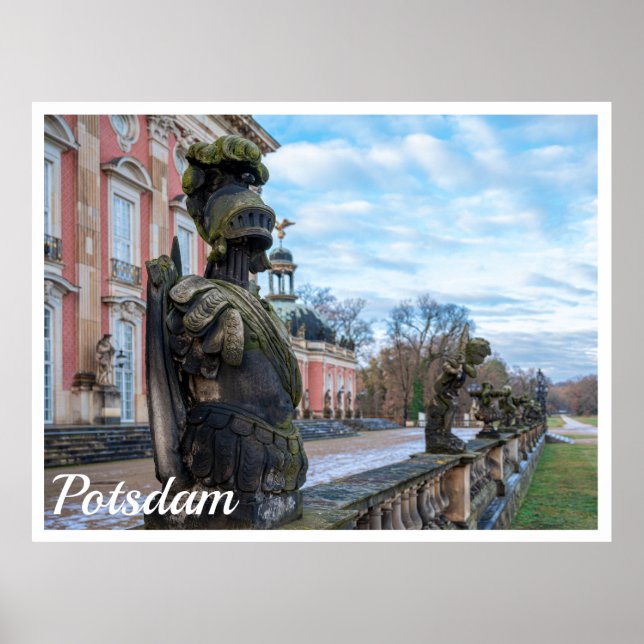 Ritterstatuen in Potsdam Poster (Vorne)