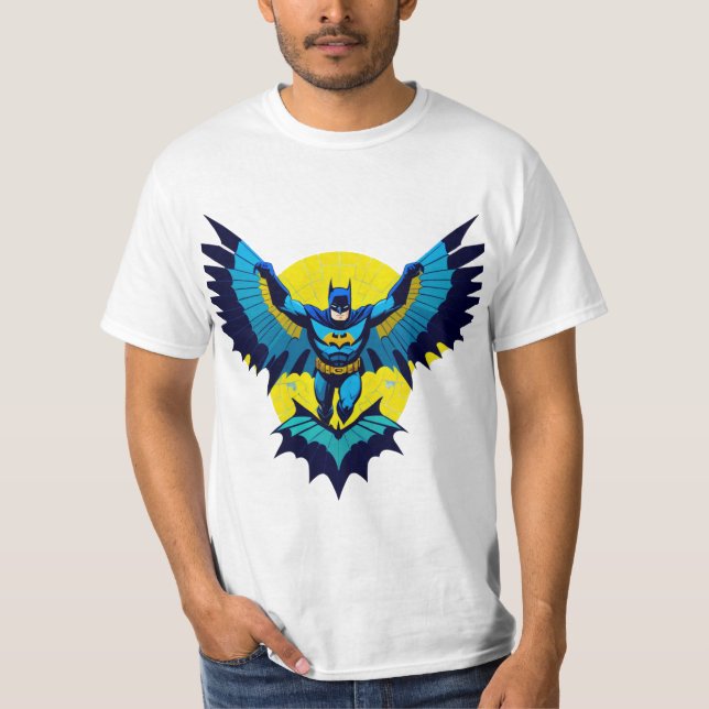 "Ritterstrahler: Batman in Blauer Flamme neu gefor T-Shirt (Vorderseite)