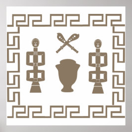 Ritual des afrikanischen Stammeskriegers Poster