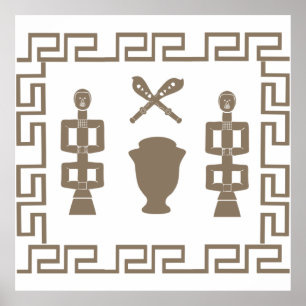 Ritual des afrikanischen Stammeskriegers Poster