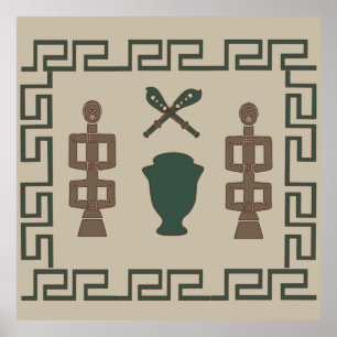 Ritual des afrikanischen Stammeskriegers Poster