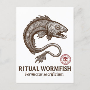 Ritual Wormfish - Biologie Lovecraftian Feiertagspostkarte