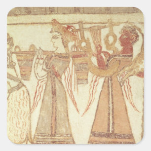 Rituale Kultszene Quadratischer Aufkleber