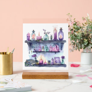 Ritueller Schelf - Jedes Element besitzt einen Zau Acrylschild