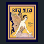 "Ritzi Mitzi" Art Deco Sheet Cover Print 16 x 20 Poster<br><div class="desc">Niedliche Art Deco Notenüberdeckung "Ritzi Mitzi" in anderen Größen erhältlich.</div>