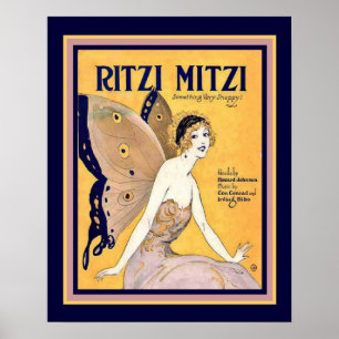 "Ritzi Mitzi" Art Deco Sheet Cover Print 16 x 20 Poster