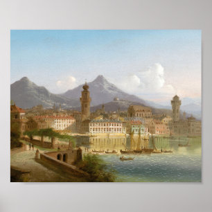 Riva am Gardasee Johann Wilhelm Jankowsky Poster