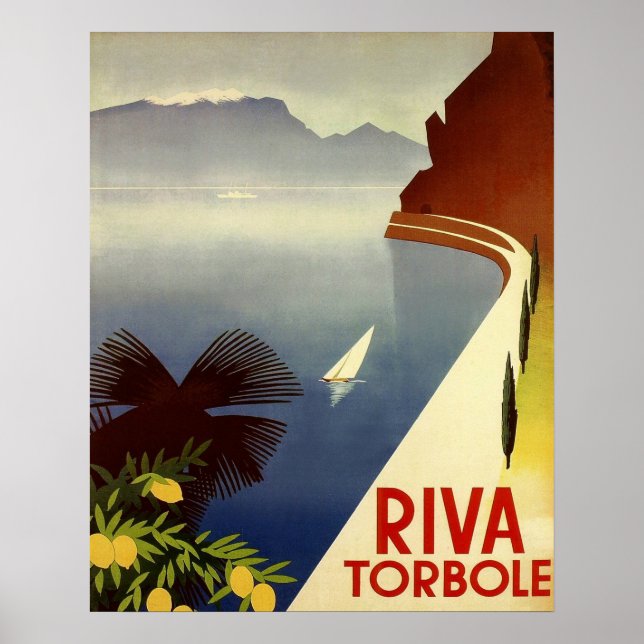 Riva Torbole, Gardasee, Italien, italienische Rivi Poster (Vorne)