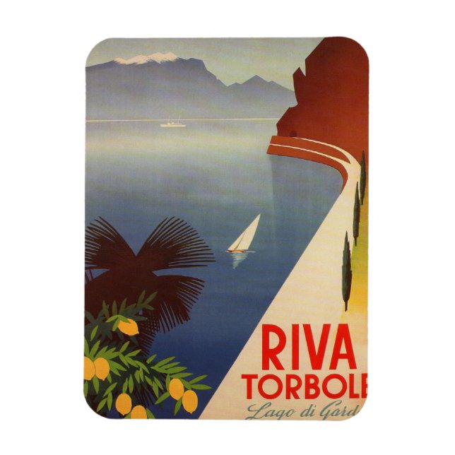 Riva Torbole, Lago di Garda Magnet (Vertikal)
