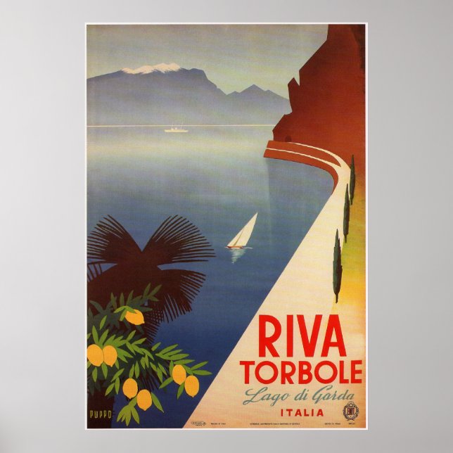 Riva Torbole, Lago di Garda Poster (Vorne)