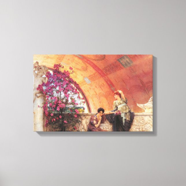 Rivalen im Spiel der Liebe (von Alma-Tadema) Leinwanddruck (Vorderseite)