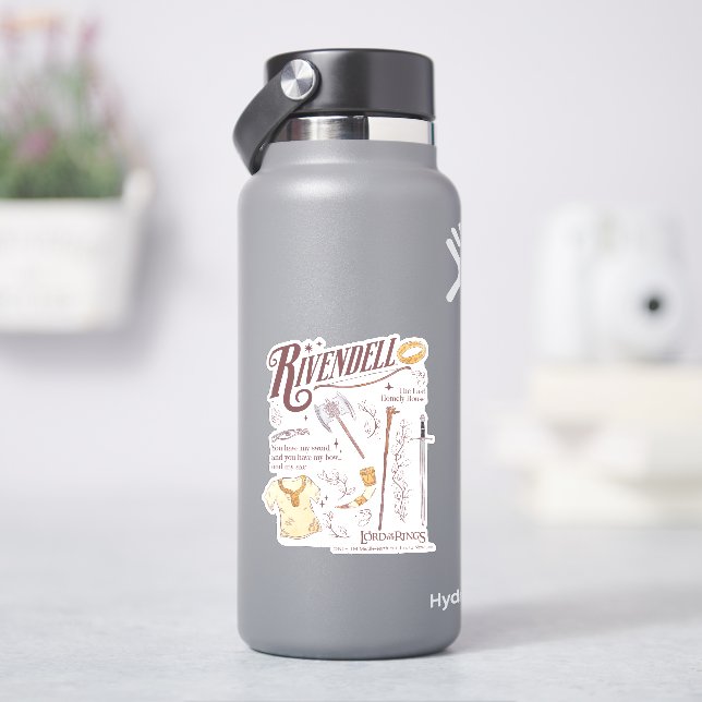RIVENDELL™ Aquarell-Collage-Grafik Aufkleber (HydroFlask)
